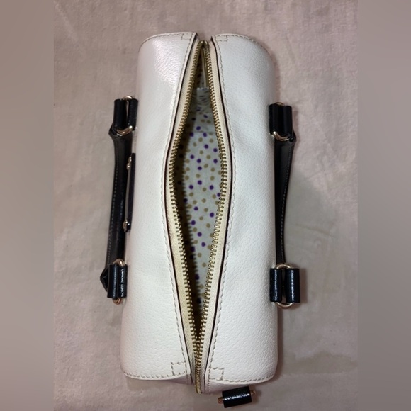 Vintage Kate Spade Leather Bag Black, White, Gold - Picture 6 of 7